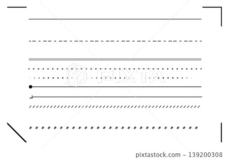 Black and white line and corner ornament business decoration set Black and white line and corner ornament business decoration set 139200308
