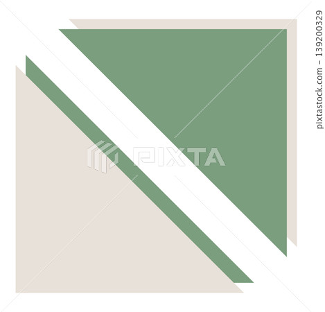 Green and beige corner decorative material Green and beige corner decorative material 139200329