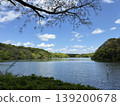 Blue sky and lake surface 139200678