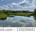 Blue sky and lake surface 139200681
