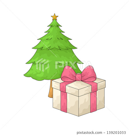 Illustration of Christmas gift 139201033