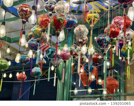 Vietnamese colorful lanterns Vietnamese colorful lanterns 139201065