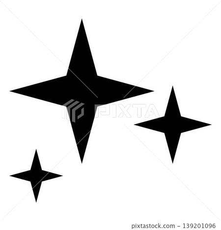 AI Sparkle Star Icon, Glyph style Glow Shine Light Symbol illustration 139201096