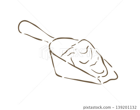 Rustic Kitchen Scoop With Flour Or Sugar Hand Drawn Vector Illustration Rustic Kitchen Scoop With Flour Or Sugar Hand Drawn Vector Illustration 139201132
