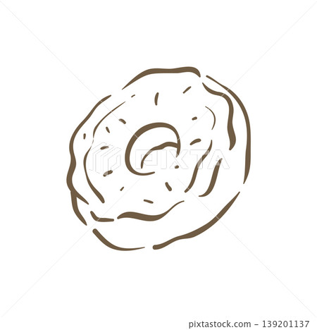 Yummy Frosted Doughnut Pastry Delicacy Sketch Vector Illustration Yummy Frosted Doughnut Pastry Delicacy Sketch Vector Illustration 139201137
