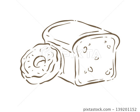 A Sliced Loaf Of Fresh Artisan Bread Vector Hand Drawn Illustration A Sliced Loaf Of Fresh Artisan Bread Vector Hand Drawn Illustration 139201152