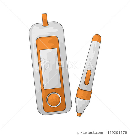 Illustration of Glucometer Illustration of Glucometer 139201576