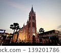 Exterior view of the Pink Church (Tan Dinh Church) in Ho Chi Minh City, Vietnam. Exterior view of the Pink Church (Tan Dinh Church) in Ho Chi Minh City, Vietnam. 139201786