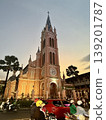 Exterior view of the Pink Church (Tan Dinh Church) in Ho Chi Minh City, Vietnam. Exterior view of the Pink Church (Tan Dinh Church) in Ho Chi Minh City, Vietnam. 139201787