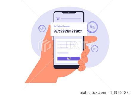 Illustration of Virtual Account Number for Mobile Transaction 139201883