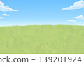 A refreshing background image featuring a blue sky and a vast grassland. 139201924