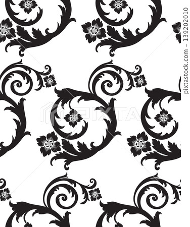 Decorative Black Floral Pattern Decorative Black Floral Pattern 139202010