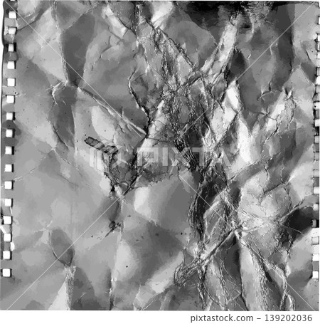Grayscale Crumpled Paper Background Texture 139202036