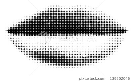 Halftone Closed Lips in Neutral Expression 139202046