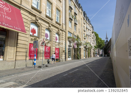 Cologne, Germany - July 07, 2018: Street near the House of Cologne "Farina" in the center of Cologne Cologne, Germany - July 07, 2018: Street near the House of Cologne "Farina" in the center of Cologne 139202845