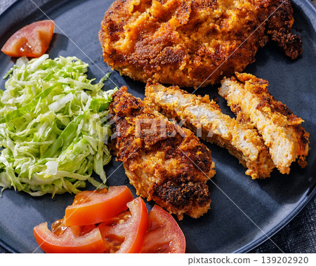 Traditional Polish gluten free pork kotlet schabowy Traditional Polish gluten free pork kotlet schabowy 139202920