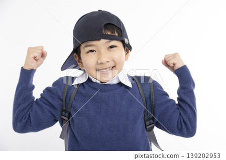 Excited Little boy wearing baseball cap isolated on white Excited Little boy wearing baseball cap isolated on white 139202953