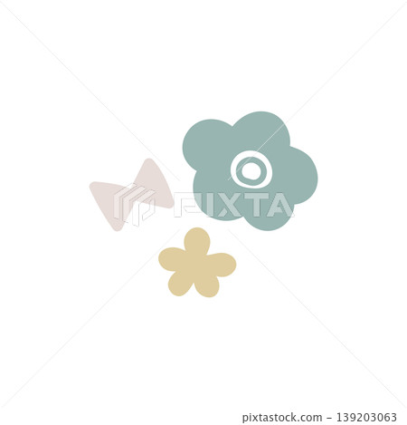 Simple hand-drawn flower illustration in muted colors B Simple hand-drawn flower illustration in muted colors B 139203063