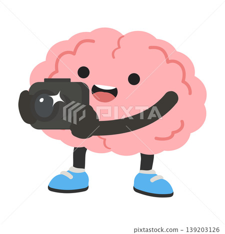 Brain Holding Camera Showing Creative Photography Idea 139203126