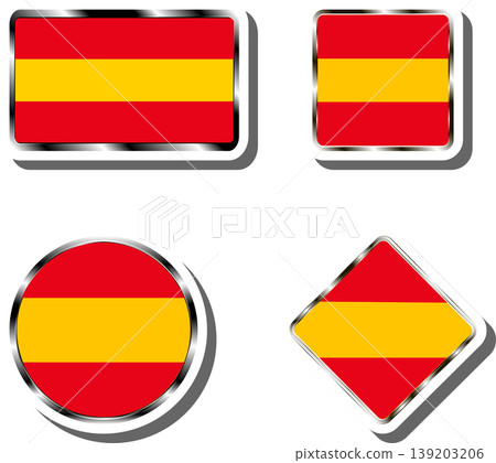 Set beautiful symbols for colorful state flag Spain Set beautiful symbols for colorful state flag Spain 139203206