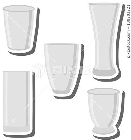 Set symbols for glass cup with shine for water Set symbols for glass cup with shine for water 139203221