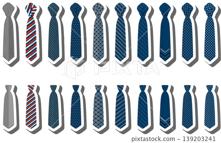 Set ties different types and neckties various size Set ties different types and neckties various size 139203241