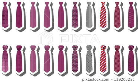 Set ties different types and neckties various size Set ties different types and neckties various size 139203255