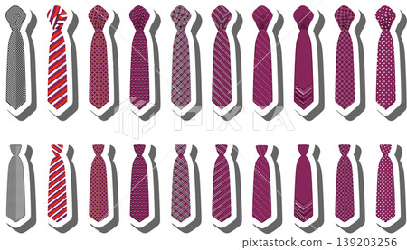 Set ties different types and neckties various size Set ties different types and neckties various size 139203256