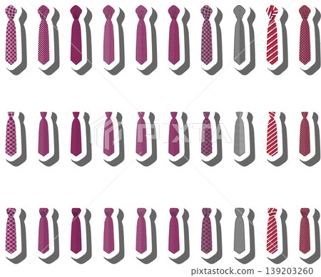 Set ties different types and neckties various size 139203260