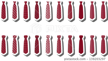 Set ties different types and neckties various size 139203297
