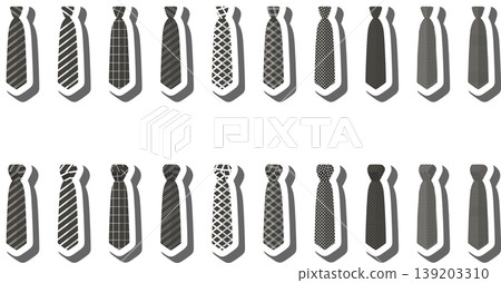 Set ties different types and neckties various size Set ties different types and neckties various size 139203310