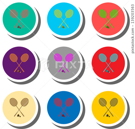 Set symbols for game badminton 139203563