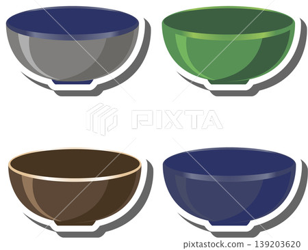 Set symbols for empty bowl with rim for soup Set symbols for empty bowl with rim for soup 139203620