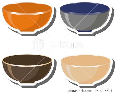 Set symbols for empty bowl with rim for soup Set symbols for empty bowl with rim for soup 139203621