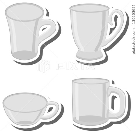 Set symbols for glass cup with shine for water Set symbols for glass cup with shine for water 139203635