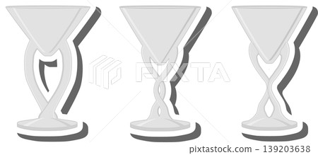 Set symbols for glass cup with shine for water Set symbols for glass cup with shine for water 139203638