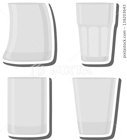 Set symbols for glass cup with shine for water Set symbols for glass cup with shine for water 139203643