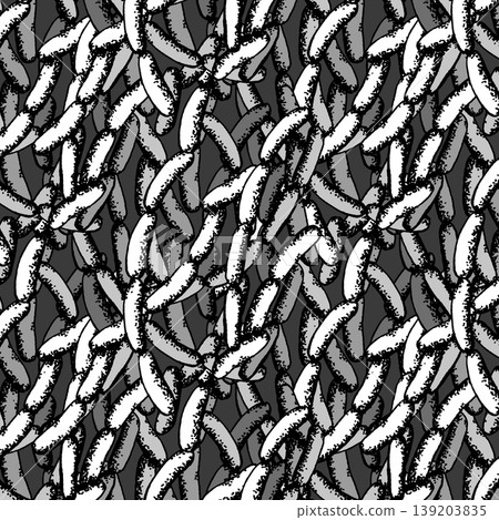 Lactobacillus seamless pattern in engraving style. Monochrome pattern for scientific, medical, and educational design. 139203835