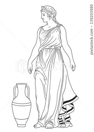 Vector Greek women. Vector Greek women. 139203980