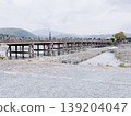 The scenery of Togetsukyo Bridge and Katsura River in Arashiyama, Kyoto. 139204047