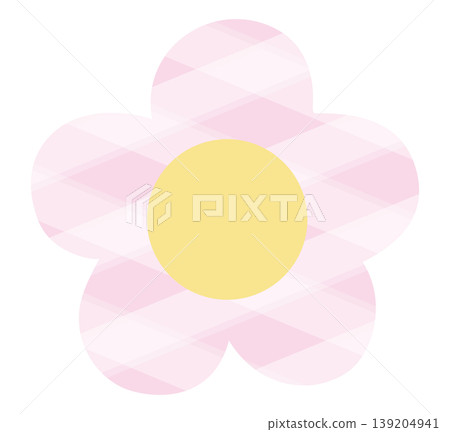 Pastel pink flower with checked pattern for floral print, spring, summer, nature, garden, plant, tree, blossom, blooming, fabric print, sticker, picnic, park, house yard, environment, patch, brooch Pastel pink flower with checked pattern for floral print, spring, summer, nature, garden, plant, tree, blossom, blooming, fabric print, sticker, picnic, park, house yard, environment, patch, brooch 139204941