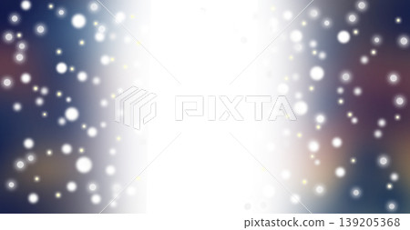 背景插圖以雪和發光的圓形光球為特色。 139205368