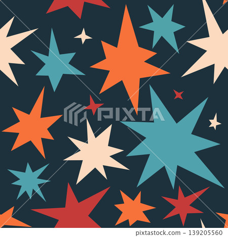 doodle seamless pattern with colorful stars doodle seamless pattern with colorful stars 139205560