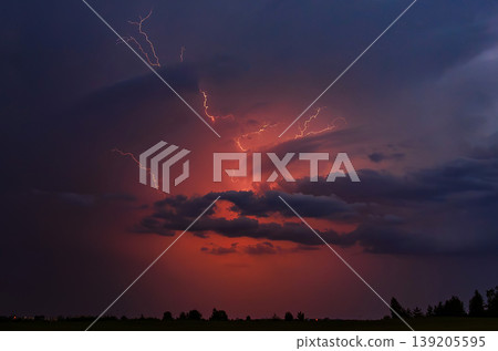 Lightning comes with a storm. Lightning comes with a storm. 139205595