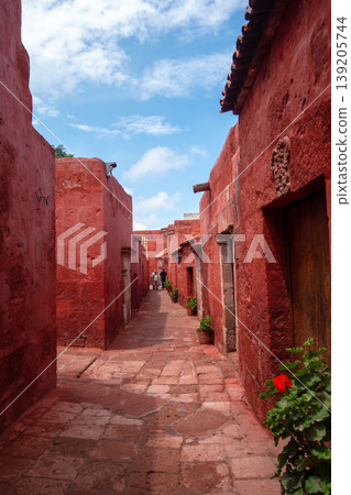 Santa Catalina Monastery Courtyard in Arequipa, Peru Santa Catalina Monastery Courtyard in Arequipa, Peru 139205744