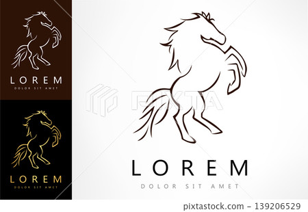 Horse logo vector. Animal vector design Horse logo vector. Animal vector design 139206529