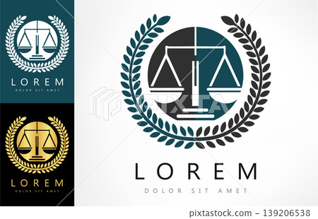Scales of justice logo vector design Scales of justice logo vector design 139206538