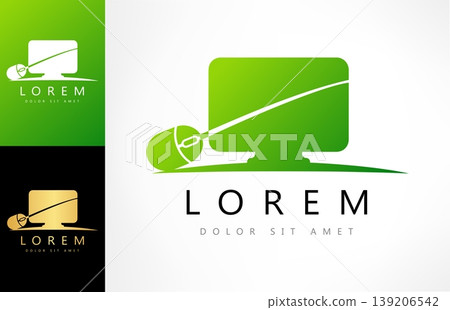 Internet technologies Solution logo vector. Computer and mouse logo design Internet technologies Solution logo vector. Computer and mouse logo design 139206542