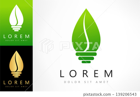 ECO Energy logo vector. Eco light bulb logo design 139206543