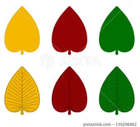 This is a colorful leaf illustration. 139206862
